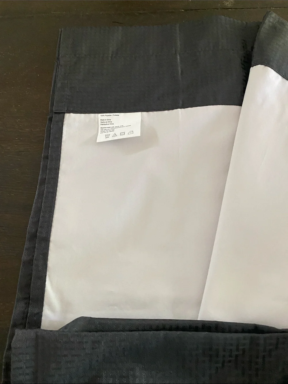 Charcoal Gray Textured Blackout Curtains